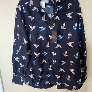 Men Dress Shirt with Paper Craine Motif